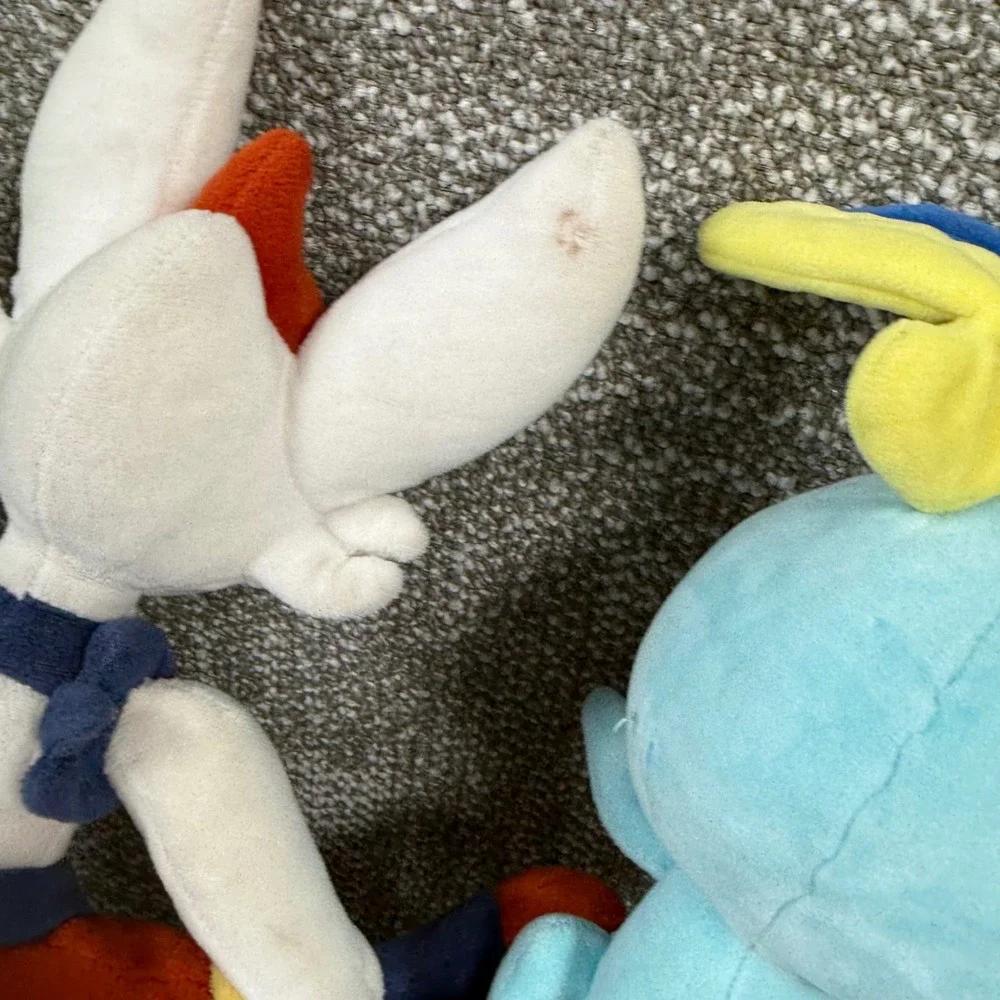 Pokemon Sword & Shield Grookey Cinderace Sobble Plush Set Bundle 3 Galar Starter